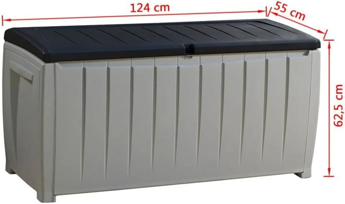 Keter Waterproof Garden Storage Box with seat - Image 3