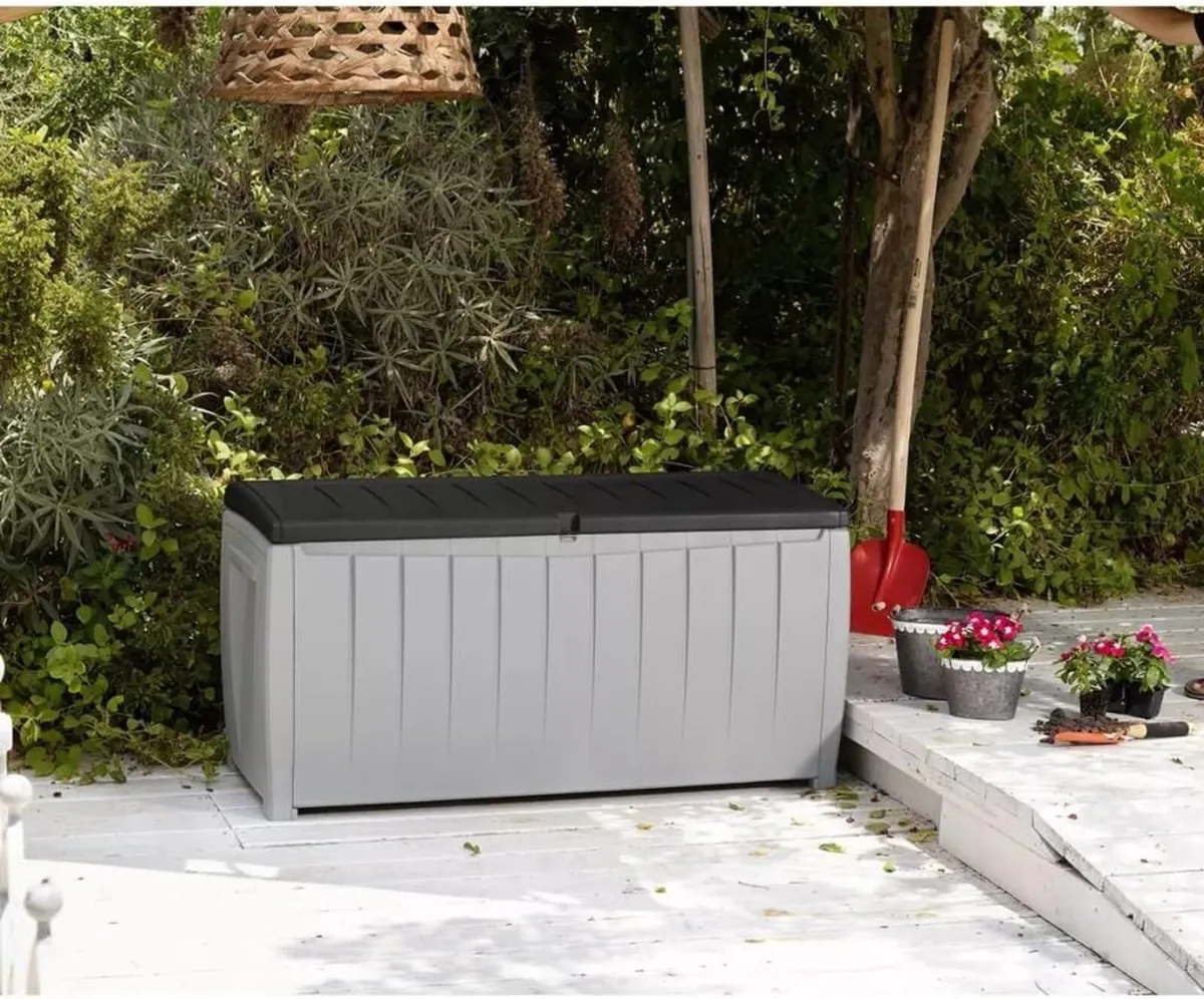 Keter Waterproof Garden Storage Box with seat - Image 2