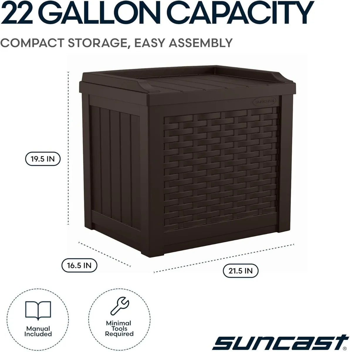 Rowlinson Georgia 83L Storage Box - Java Brown - Image 2