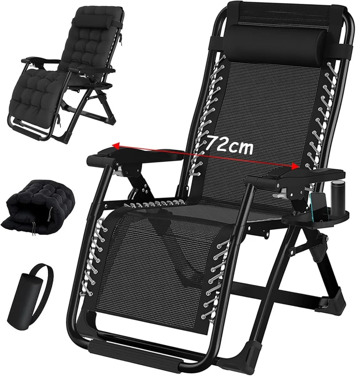 Garden Lounger Folding Camping Chair Outdoor - Image 1