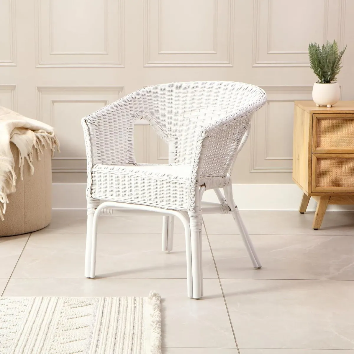Desser Indoor Small Adults Wicker Loom Chair in - Image 2