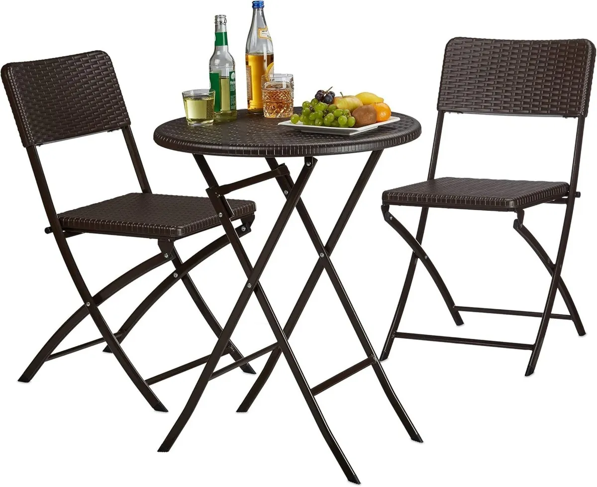 BASTIAN Garden Furniture Set Foldable 3-Pieces - Image 1