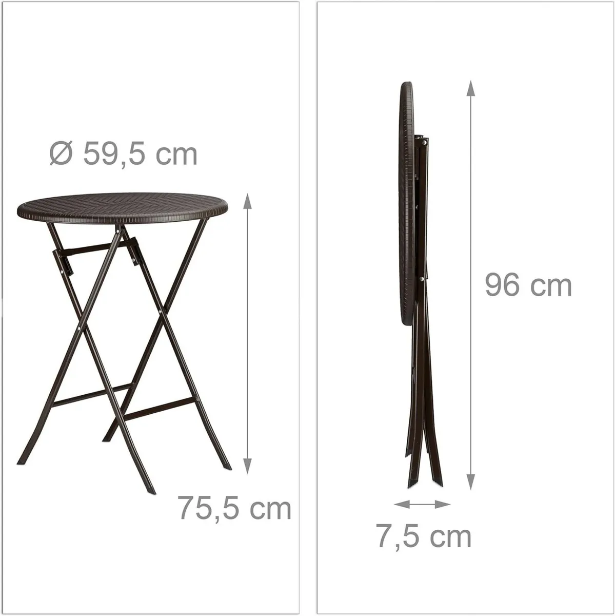 BASTIAN Garden Furniture Set Foldable 3-Pieces - Image 3
