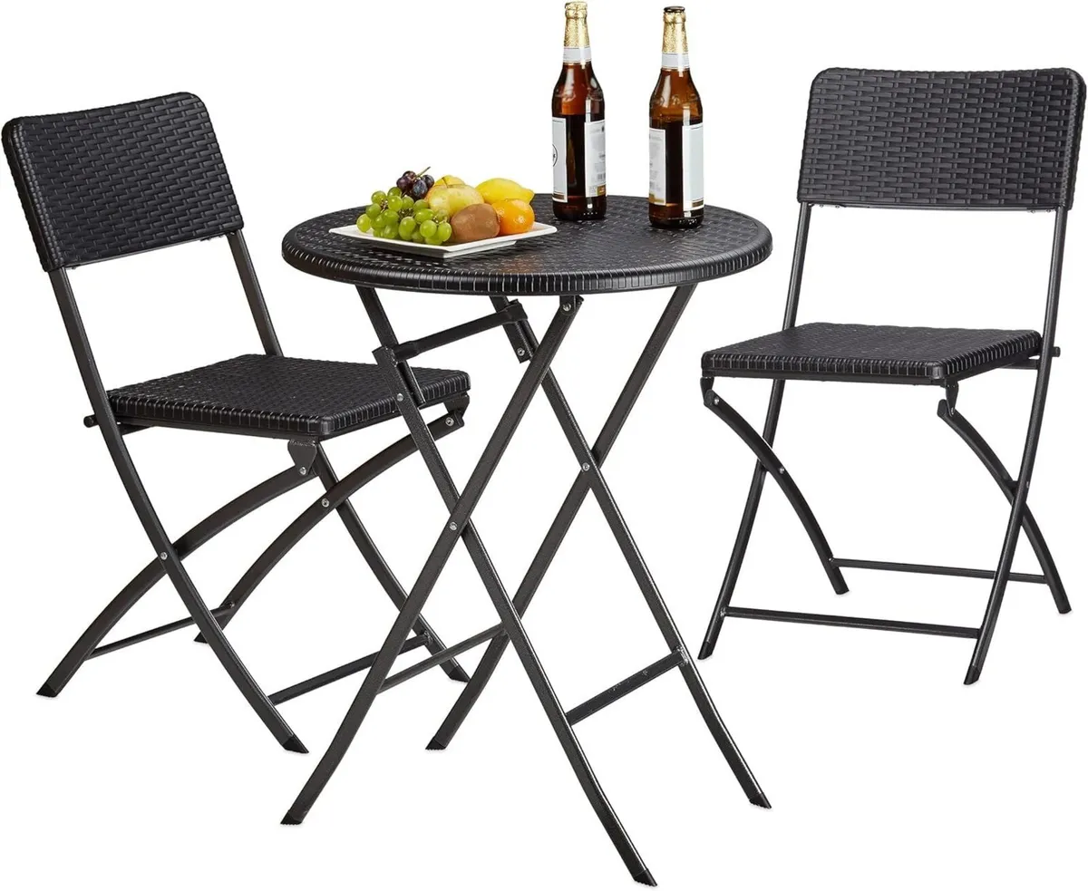 BASTIAN Garden Furniture Set Foldable 3-Pieces - Image 1