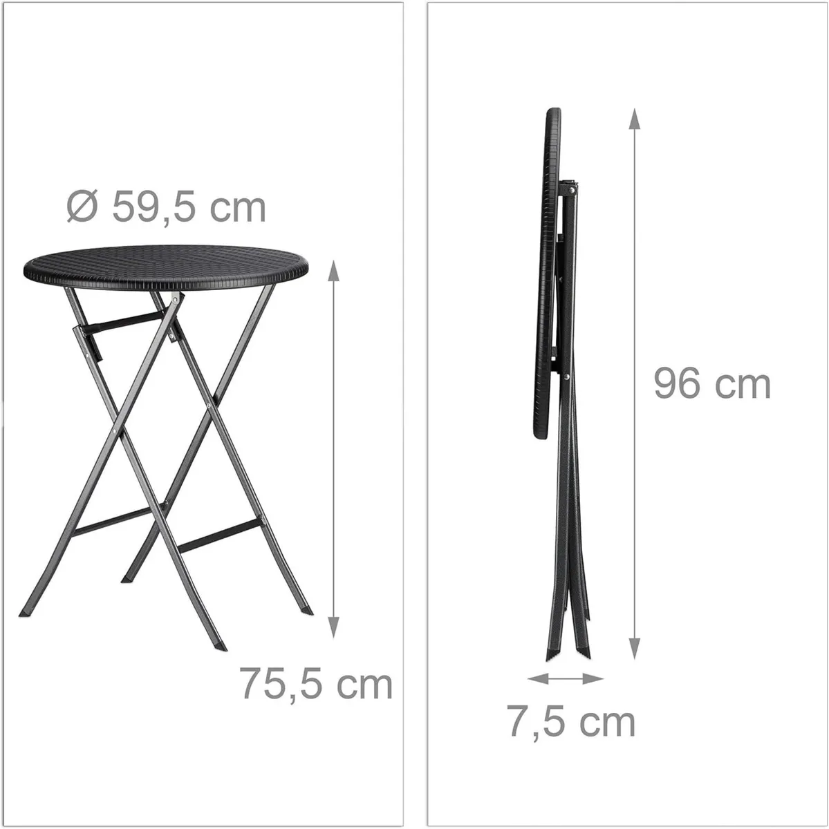 BASTIAN Garden Furniture Set Foldable 3-Pieces - Image 3