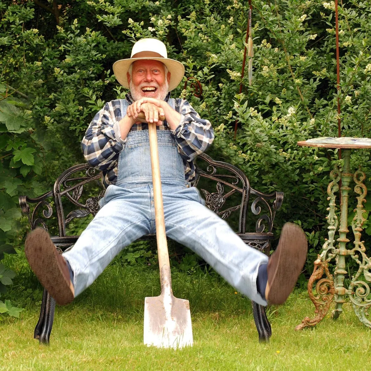 garden bench 2-seater detailed with roses outdoor - Image 4