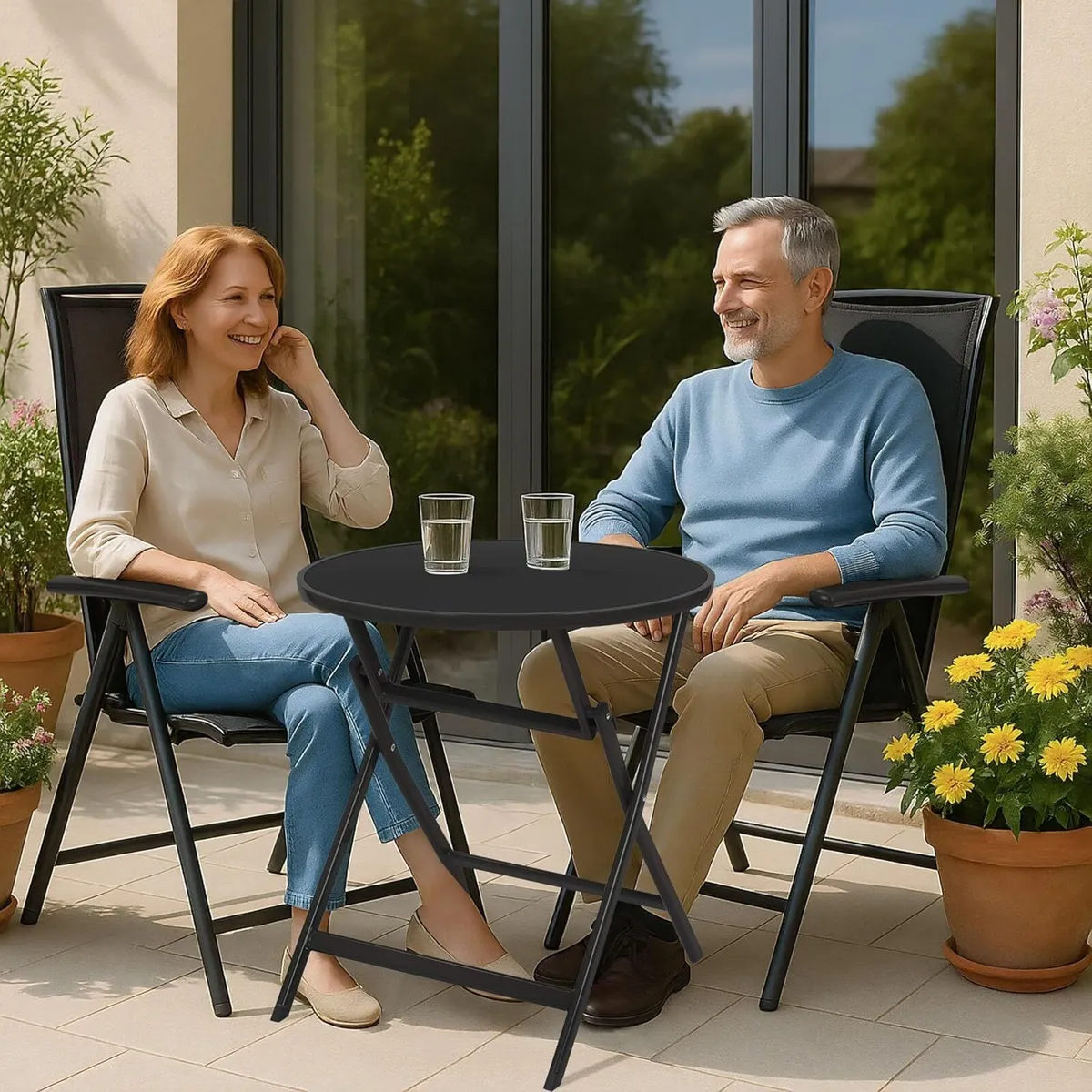 Milano High-Back Dining Chairs - Padded Folding - Image 2