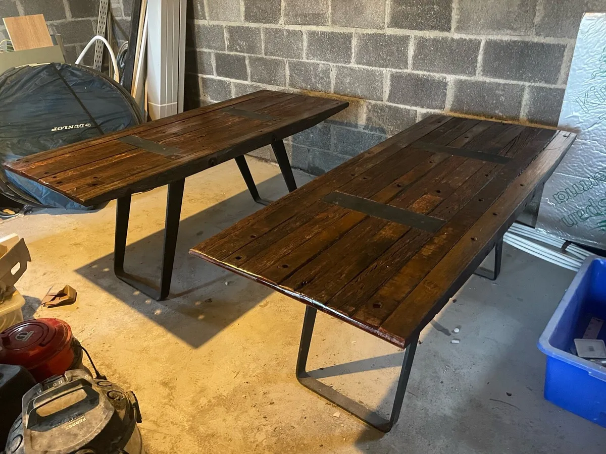 Crate and Barrel Phoenix Rustic Work Table 72" - Image 1