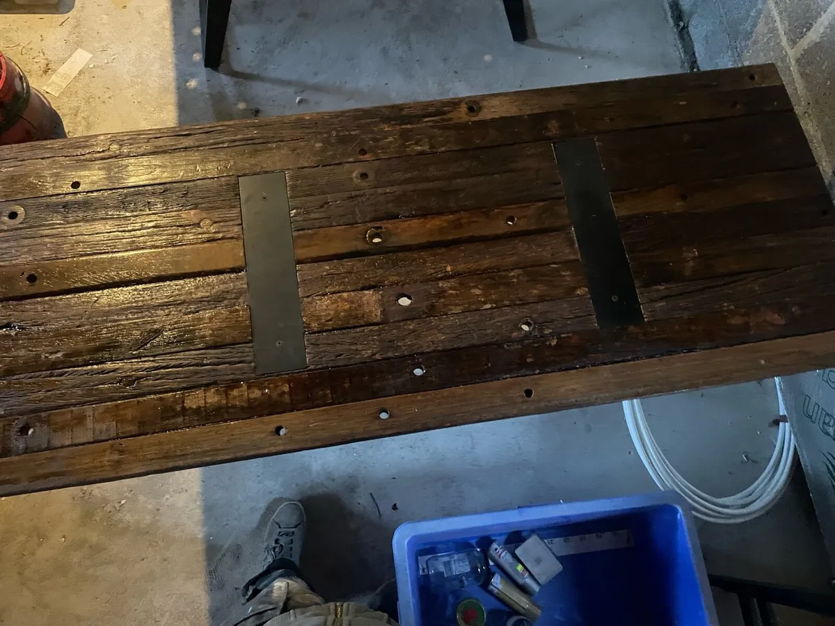 Crate and Barrel Phoenix Rustic Work Table 72" - Image 2