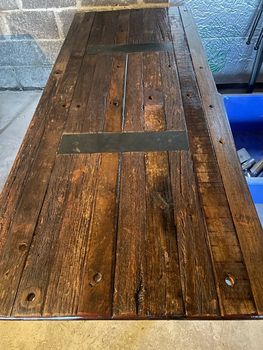 Crate and Barrel Phoenix Rustic Work Table 72" - Image 3