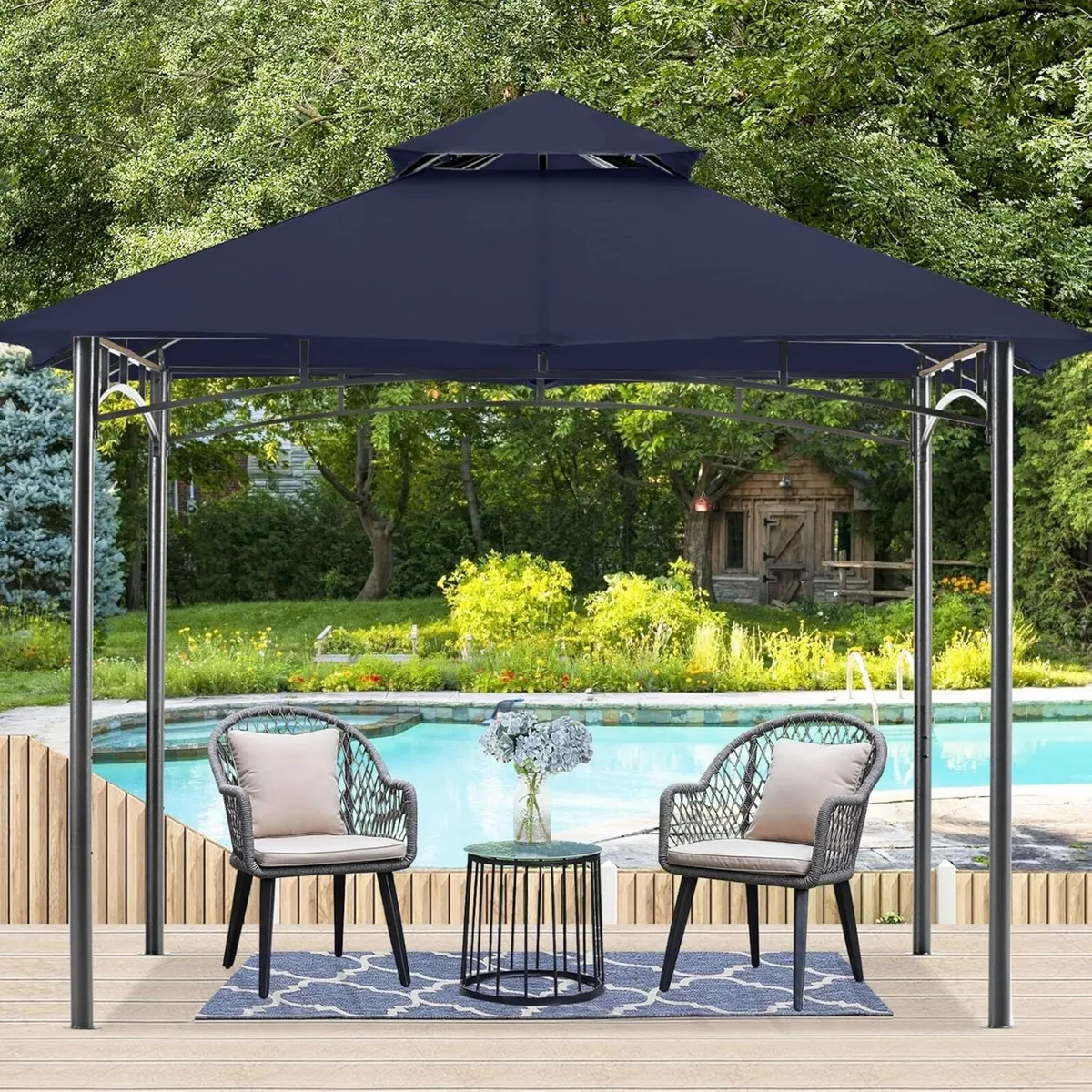 Outdoor Garden Gazebo for Patios with Stable - Image 2