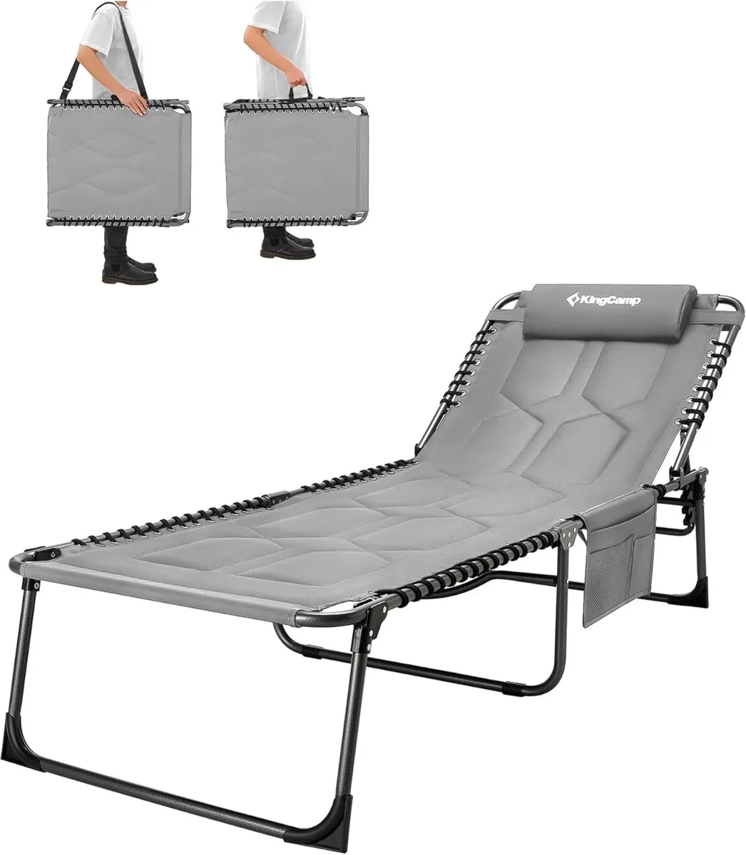 Oversize Padded Sun Lounger Garden 5-Position - Image 1