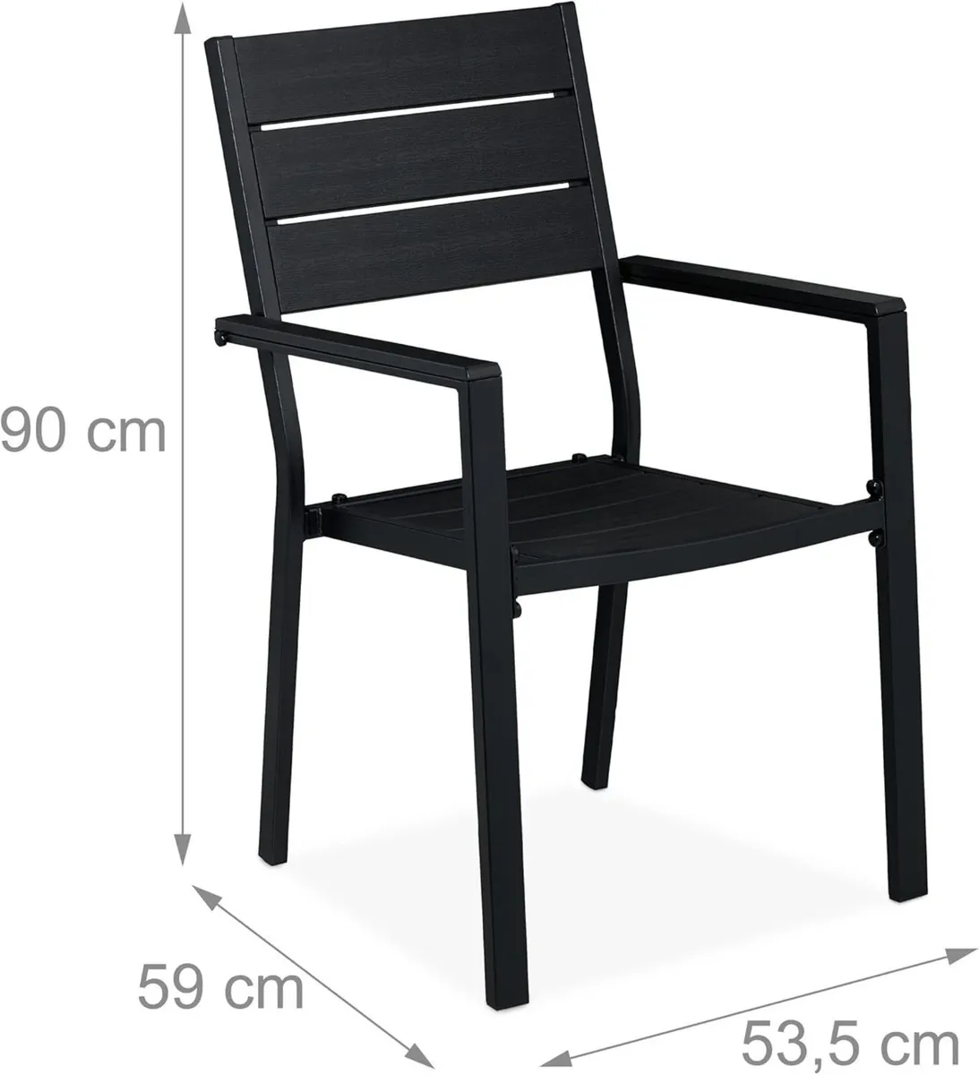 Garden Chair Set of 2 HxWxD 90 x 53 5 59 cm - Image 3