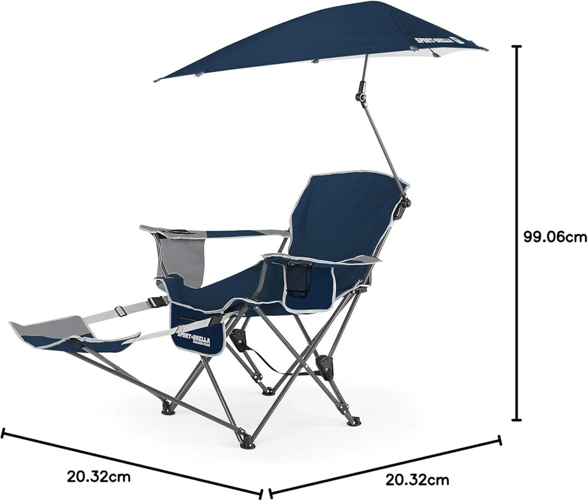 3-Position Recliner Chair with Removable Umbrella - Image 3