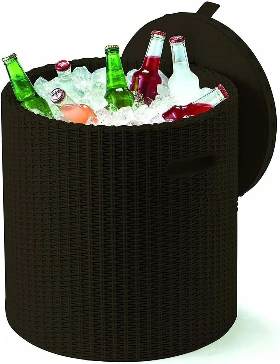 Cool Stool Garden Cooler Table Brown Capacity 39 - Image 1