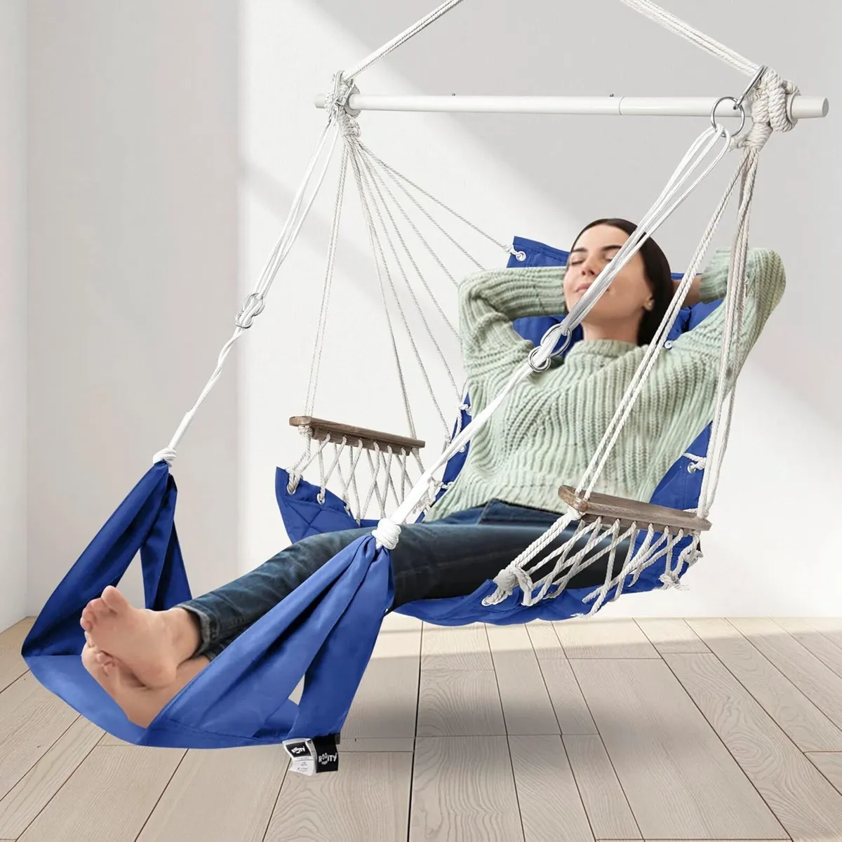 Hammock Swing Chair with Adjustable Footrest - Image 3