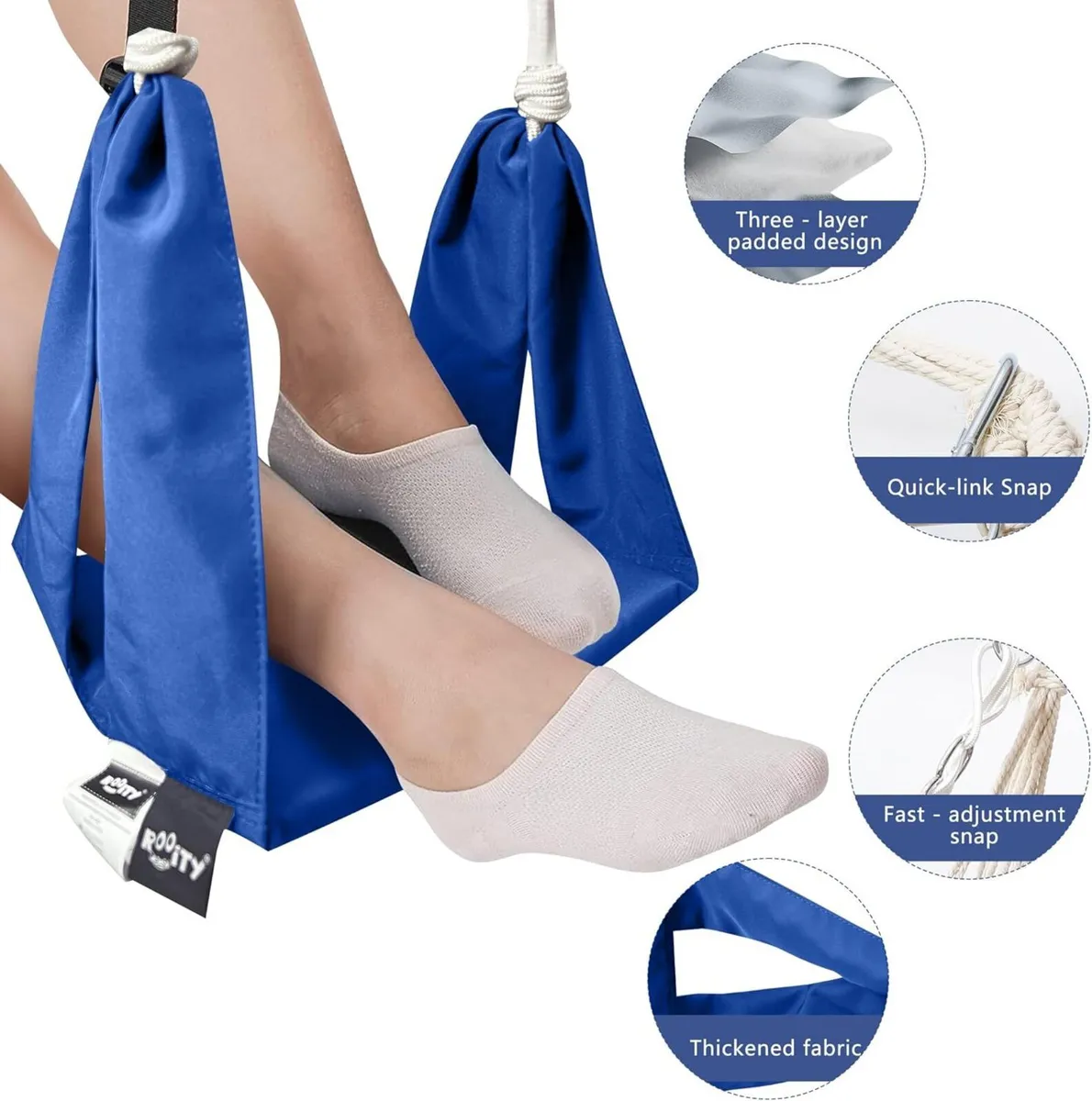 Hammock Swing Chair with Adjustable Footrest - Image 4