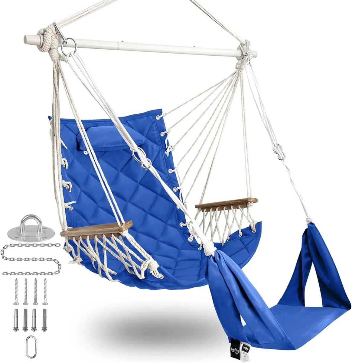 Hammock Swing Chair with Adjustable Footrest - Image 1