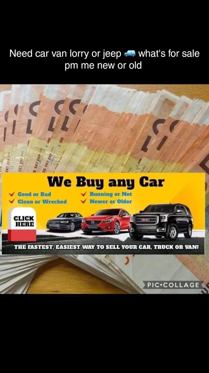 Cars vans Jeeps wanted lorrys etc