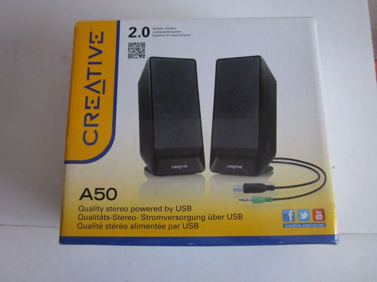 Creative A50 USB-powered 2.0 Desktop Speakers - Image 1