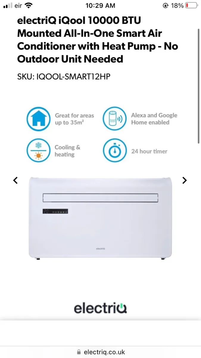 Wall mounted air conditioner with heated pump - Image 1