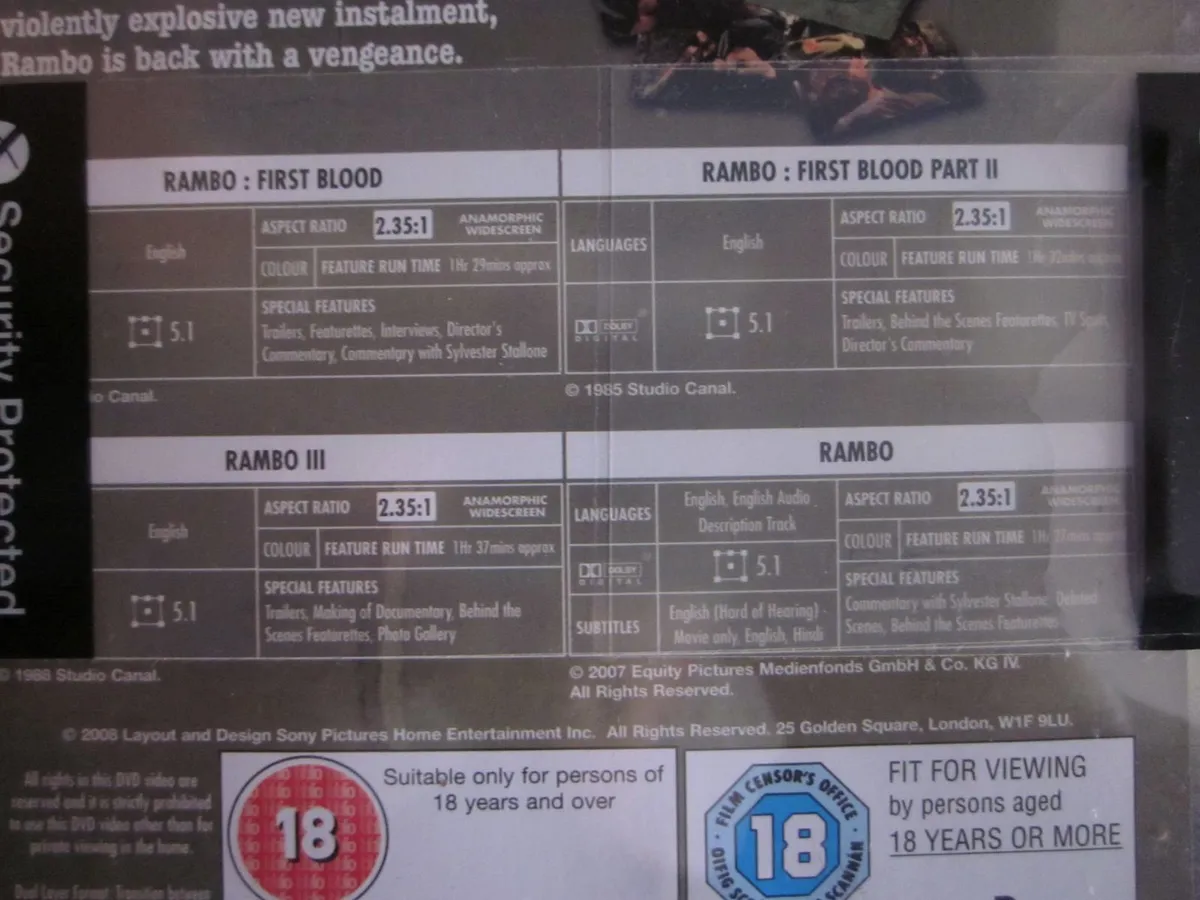 The Ultimate Rambo Collection (all 4 movies+)New - Image 3