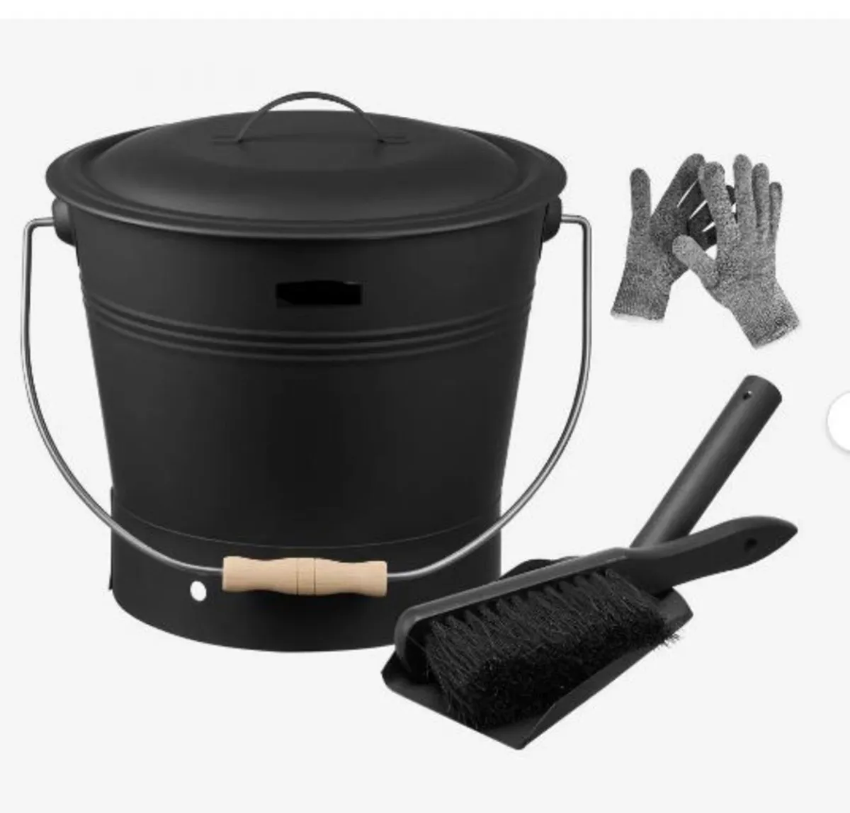 Ash Bucket, 4 PCS with Lid, Shovel - Image 1