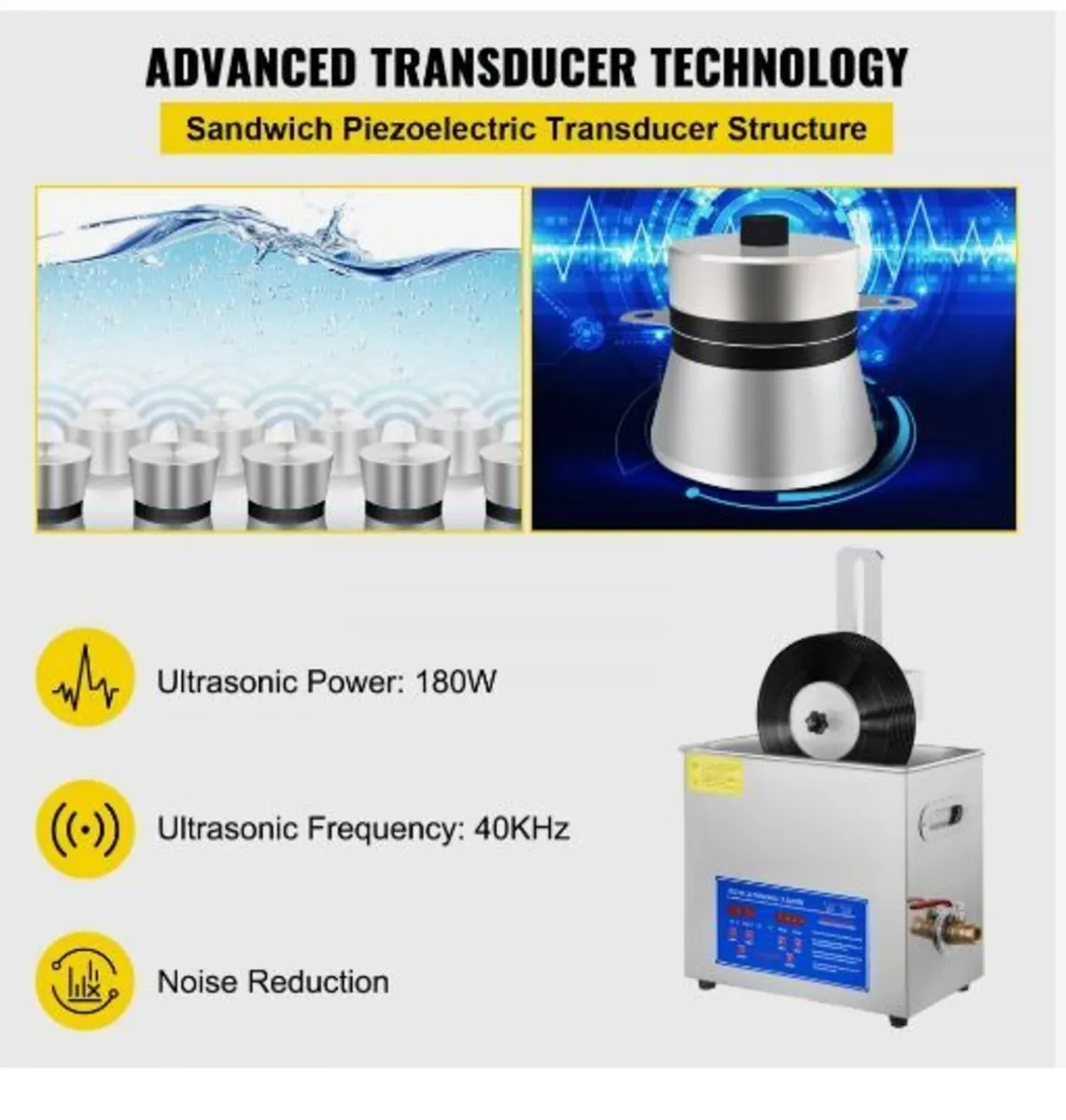 6L Ultrasonic Record Cleaning Machine - Image 4
