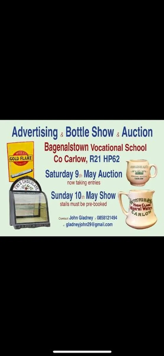 advertising bottle show and auction