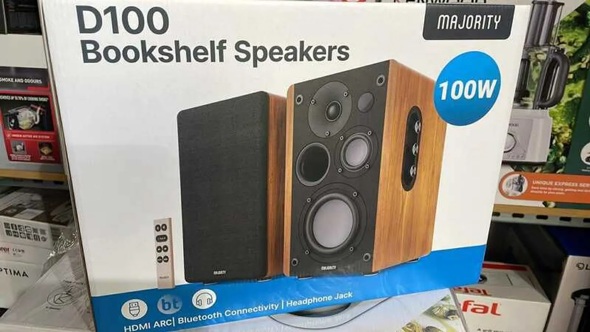 100W Bookshelf Active Speakers Bluetooth - Image 1