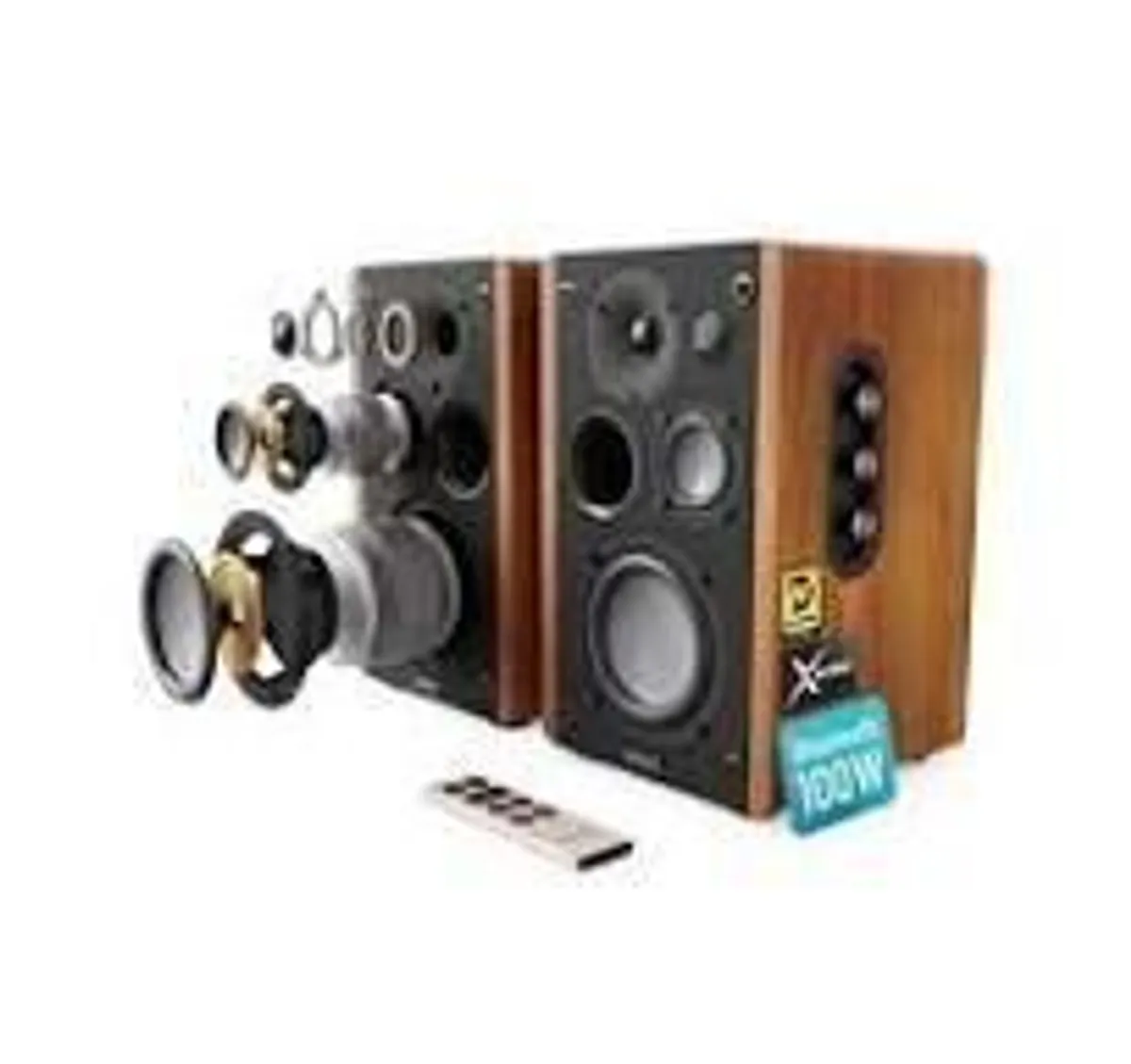 100W Bookshelf Active Speakers Bluetooth - Image 2