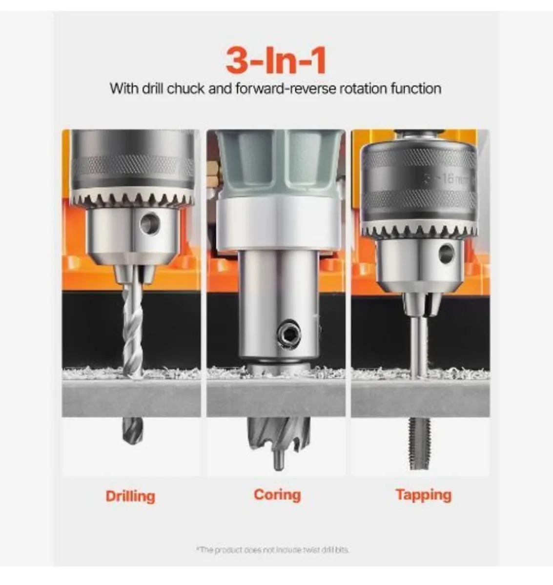 Magnetic Drill, 1450W Motor 2 in Boring - Image 3