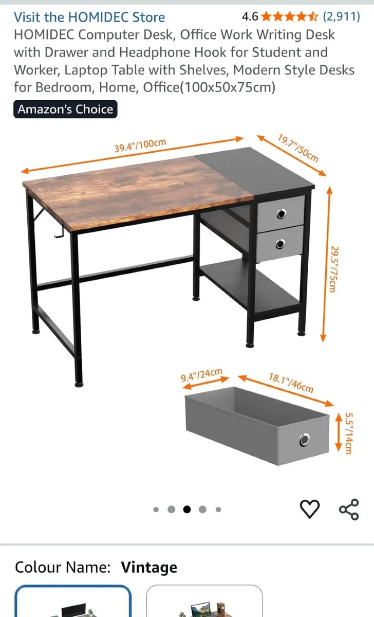 HOMIDEC Computer Desk - Image 3