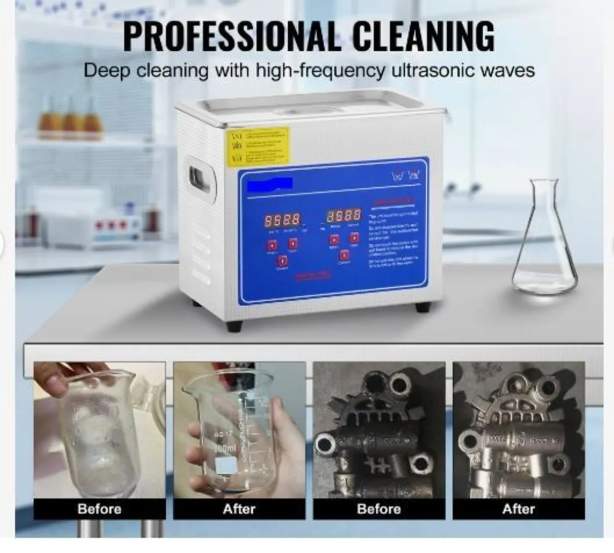 Professional Ultrasonic Cleaner, 2.85 L Ultrasoni - Image 2