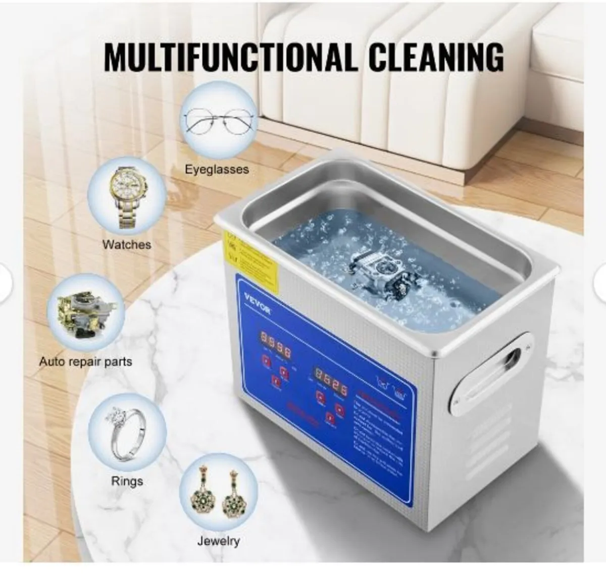 Professional Ultrasonic Cleaner, 2.85 L Ultrasoni - Image 4