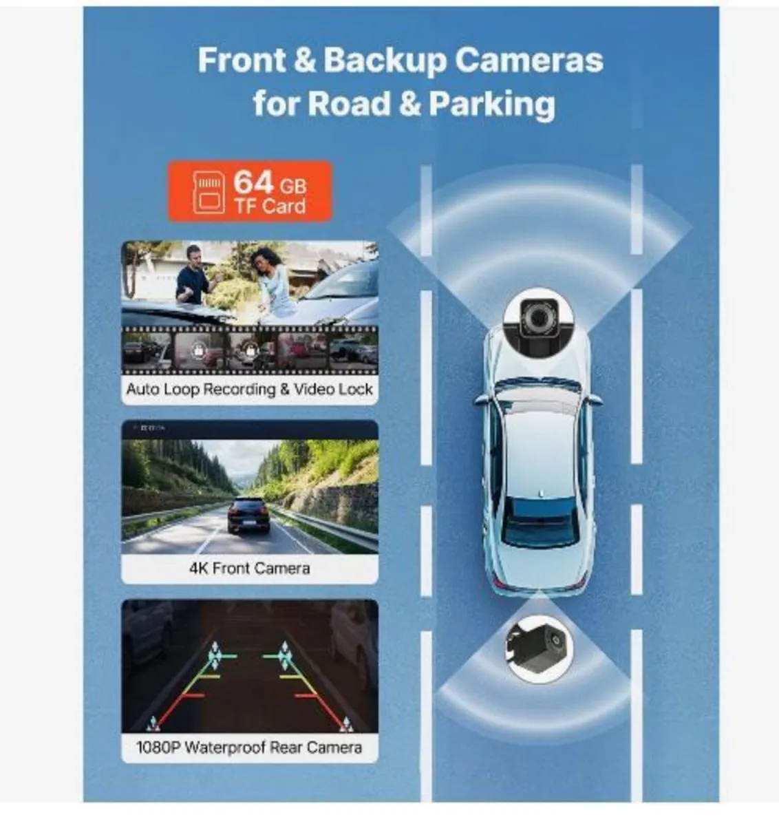 Wireless Car Stereo, 254 mm HD Portable Radio - Image 3