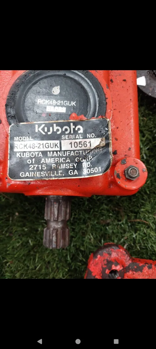 Kubota RCK 48-21 GUK spare parts - Image 1