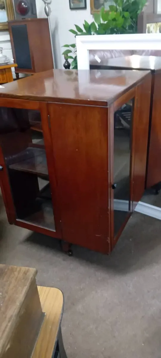 Antique Mahogany Glazed Rotating Bookcase - Image 1