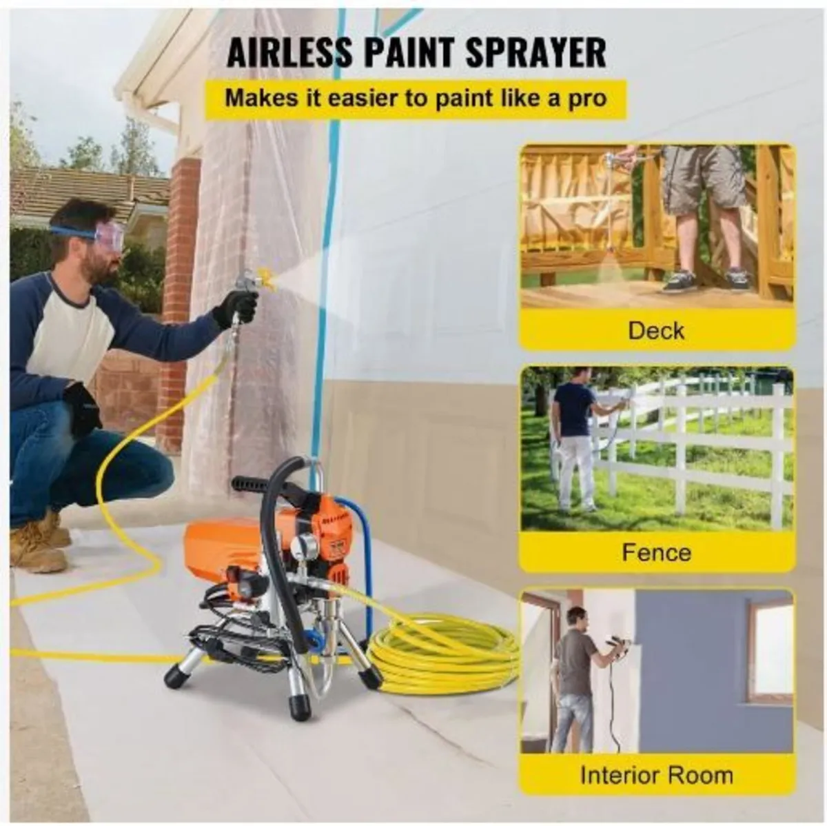 Airless Paint Sprayer with High Pressure Hose - Image 3