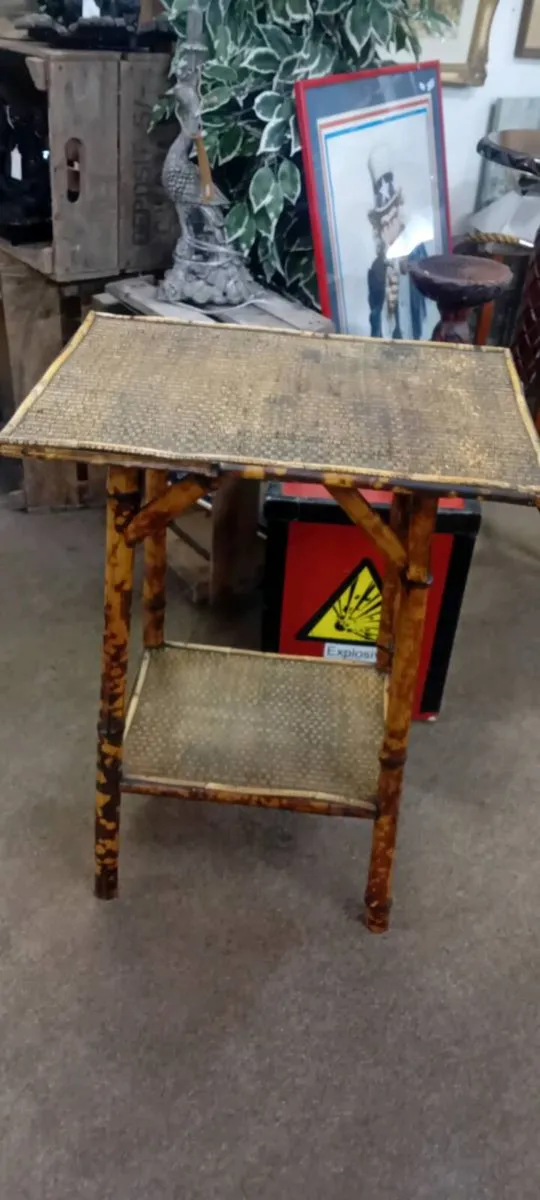 Victorian Era Bamboo Lamp Table