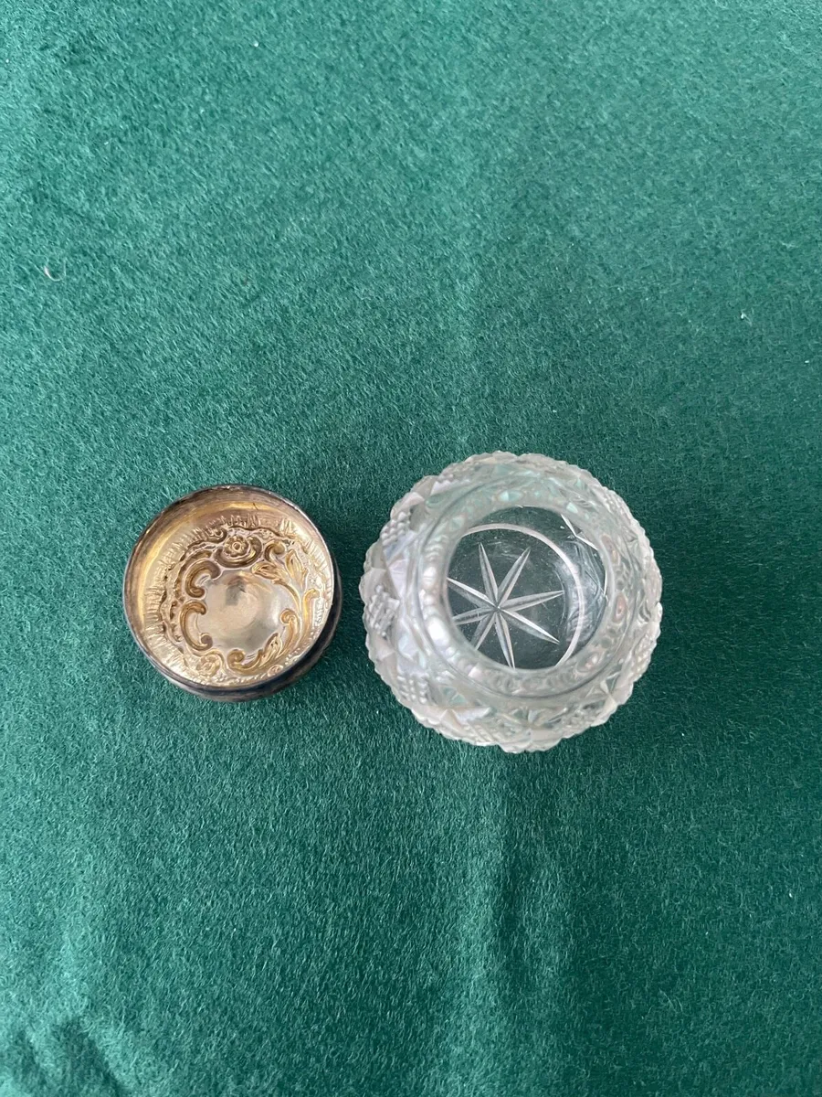 Antique Silver Mounted Powder Jar - Image 4