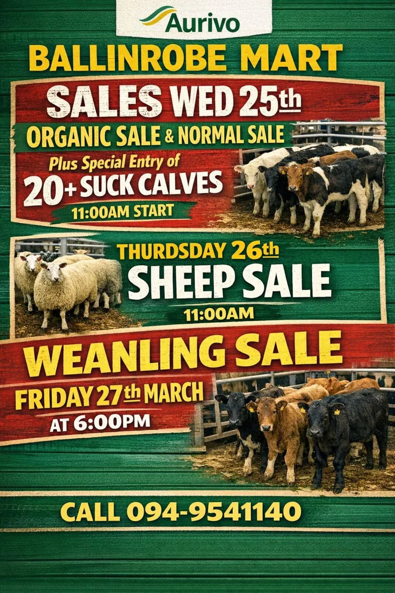 BALLINROBE MART UPCOMING SALES - Image 1