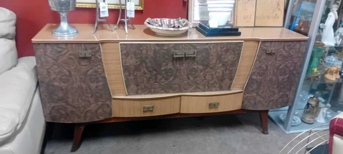 Mid Century Walnut Veneer Sideboard