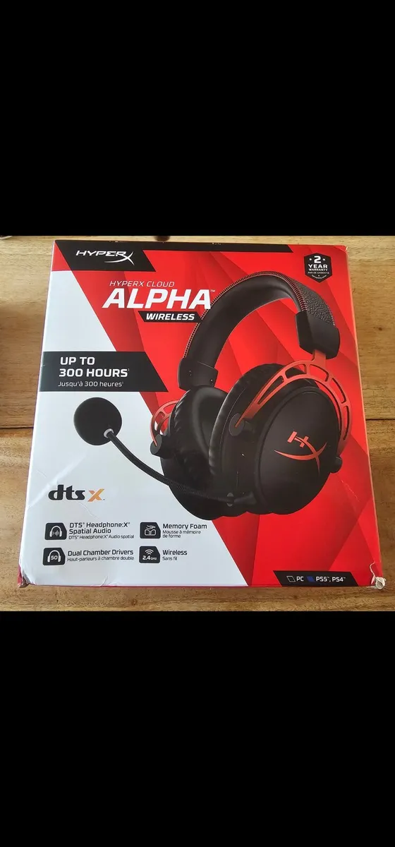 Brand new HyperX Cloud Alpha Wireless - 300hr Batt
