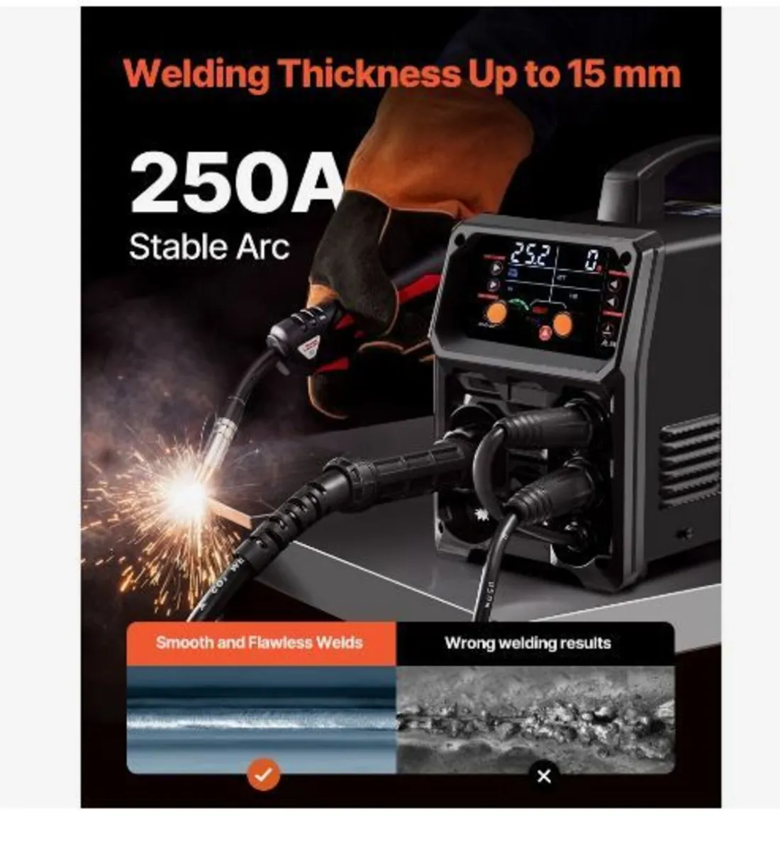 Pro MIG Welder, 250Amp Pluse Mig Welding - Image 2