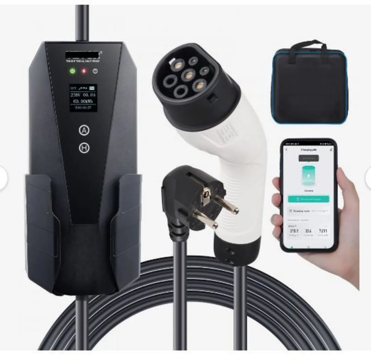 Portable EV Charger Type 2, 16A 3.7 kW - Image 1