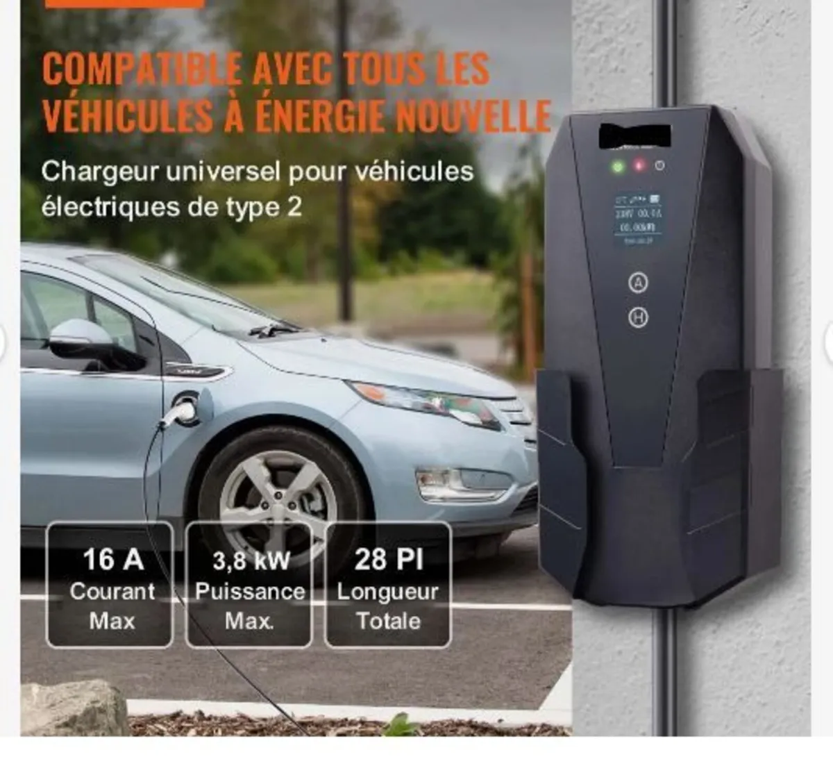Portable EV Charger Type 2, 16A 3.7 kW - Image 3