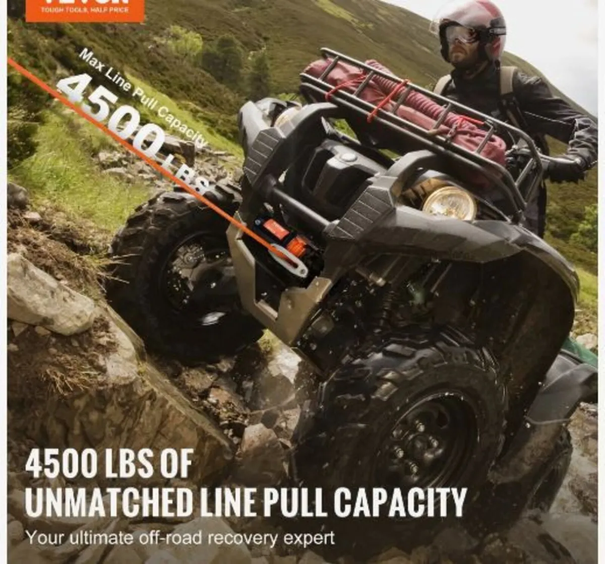 Electric Winch ATV UTV 2041.2 kg - Image 2