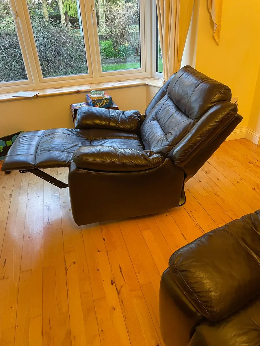 Reclining Leather Sofa - Image 2