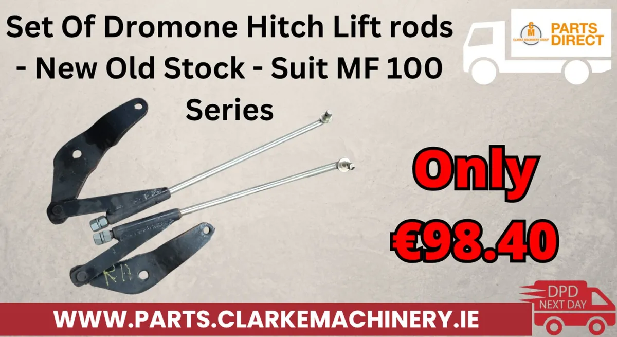 Set Of Dromone Hitch Lift Rods - MF 100 Series